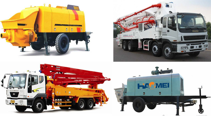 The classification of concrete pumps