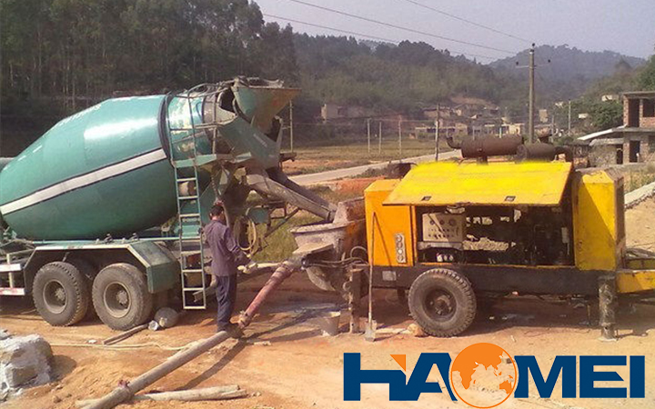 trailer concrete pump