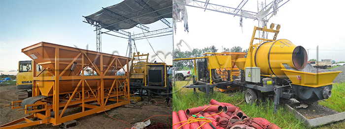 diesel concrete mixer pump